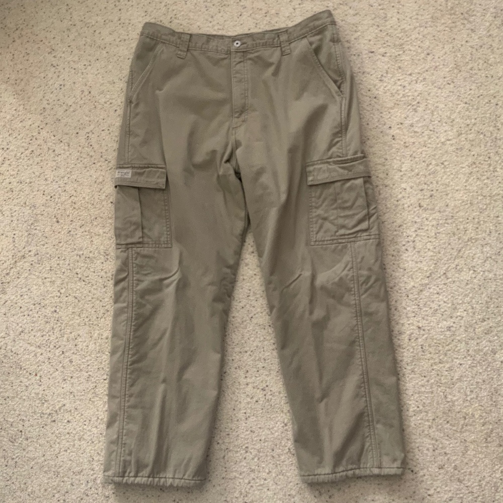 Wrangler Fleece-lined Cargo Jeans, 38W x 32L, Tan